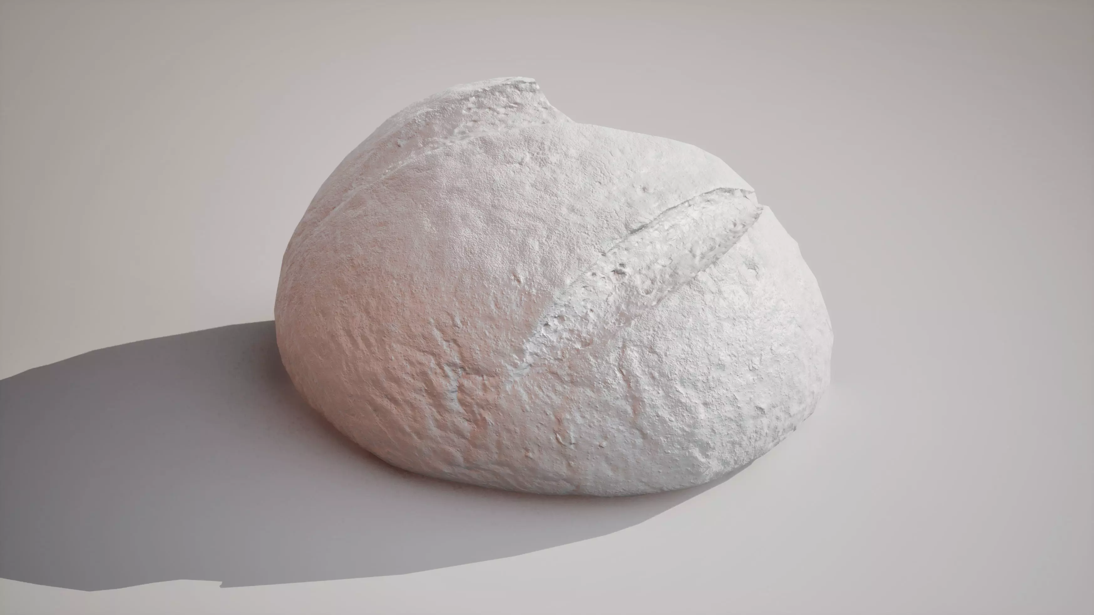 Half of rye bread Game ready model 3K triangles 4K PBR textures Low-poly 3D model_9