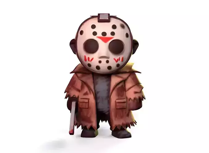 cartoon Jason Voorhees 3D print model