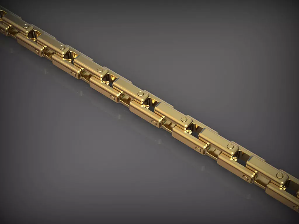 Jewelry chain Gold chain silver chain bracelet 3D print model 3D print model_1