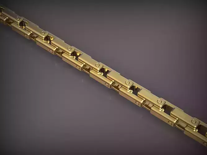 Jewelry chain Gold chain silver chain bracelet 3D print model