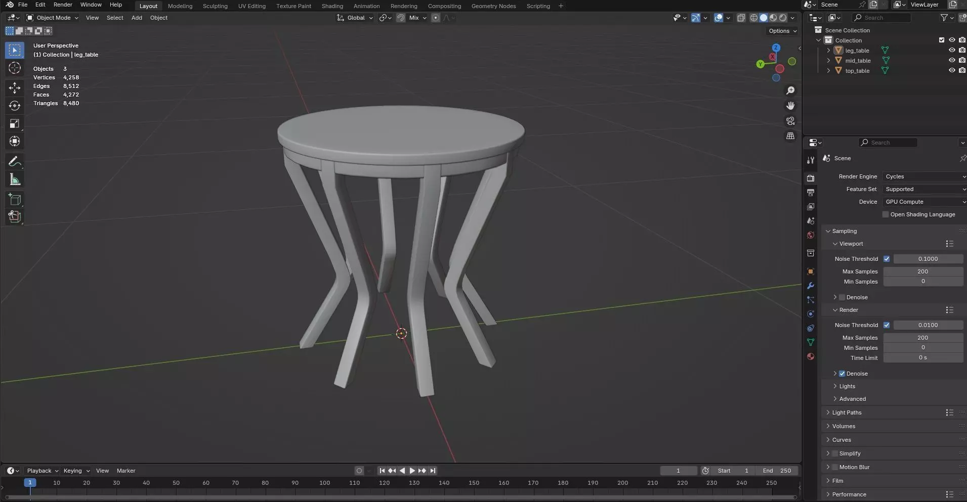 Round Table CG23 3D model_7