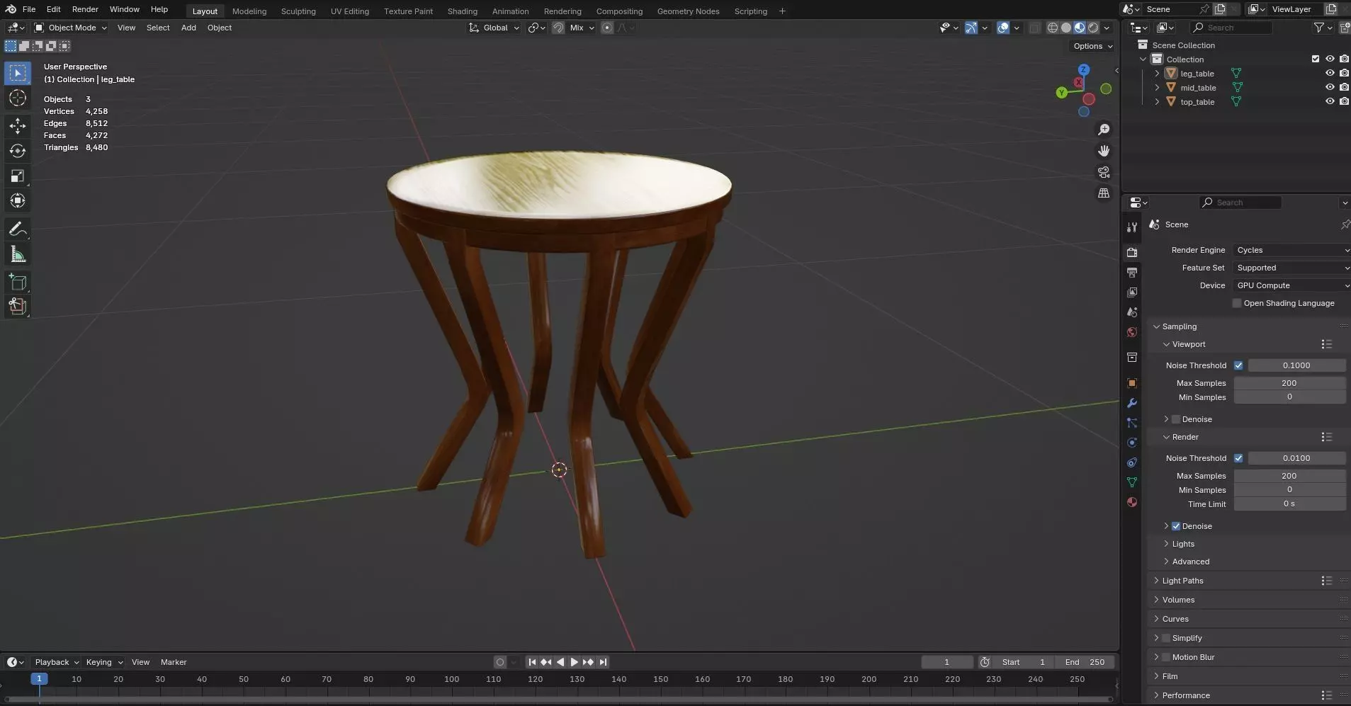Round Table CG23 3D model_8