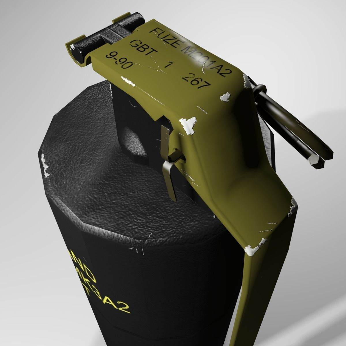 MK3A2 Concussion grenade Low-poly 3D model_14
