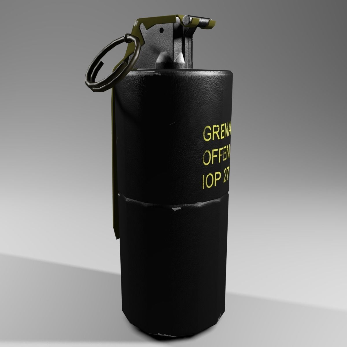 MK3A2 Concussion grenade Low-poly 3D model_8