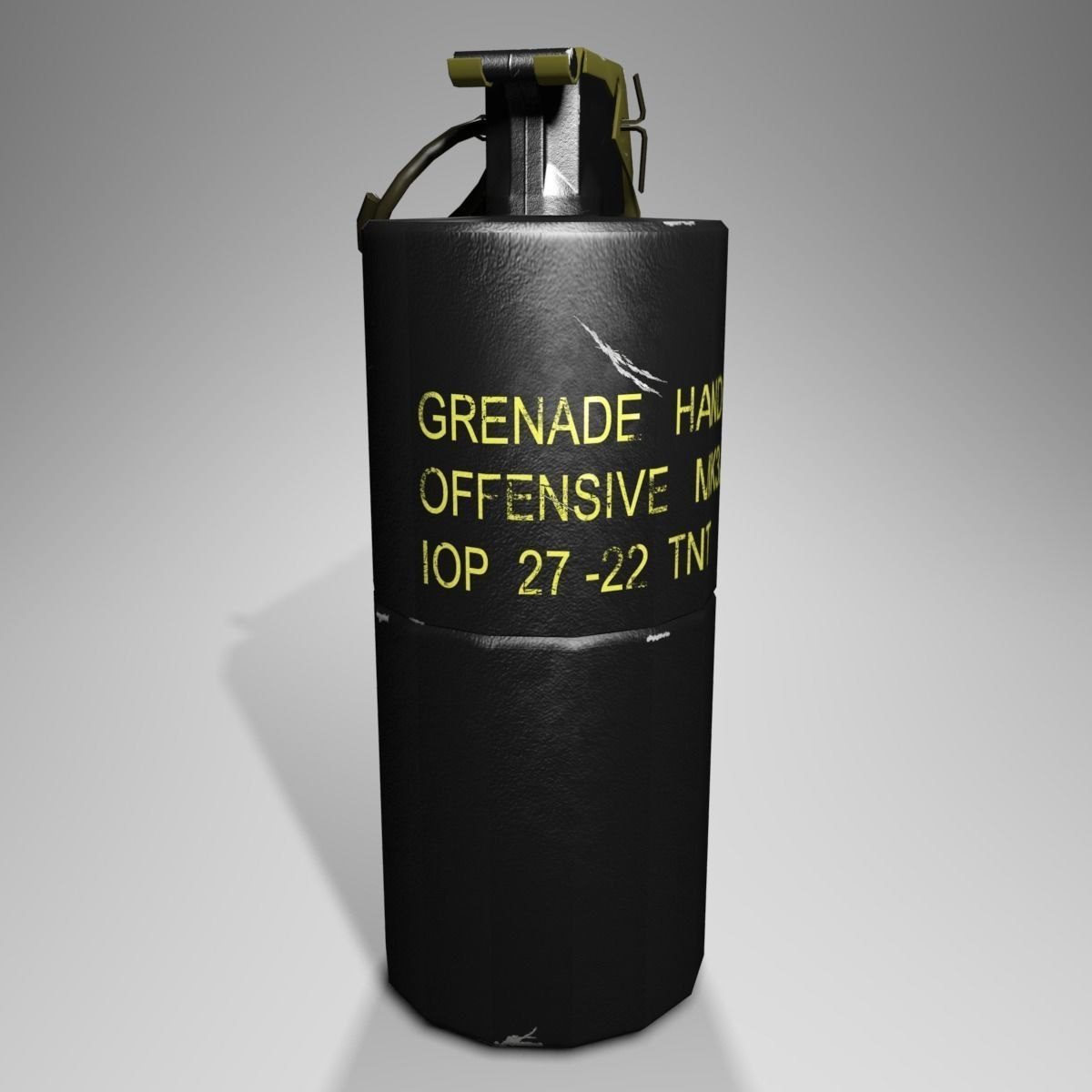 MK3A2 Concussion grenade Low-poly 3D model_7