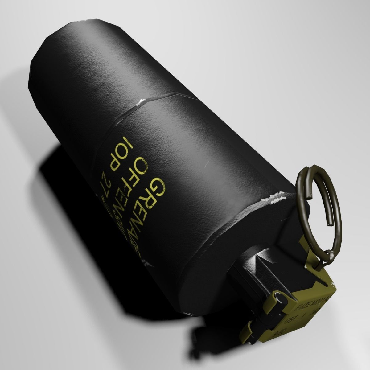 MK3A2 Concussion grenade Low-poly 3D model_4