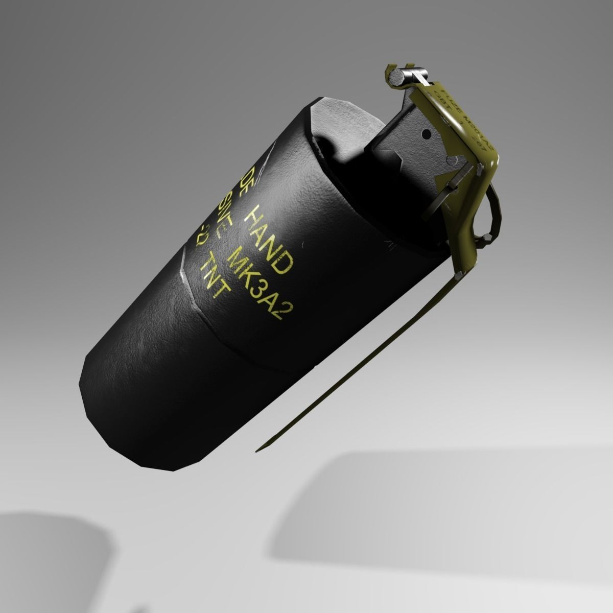 MK3A2 Concussion grenade Low-poly 3D model_10