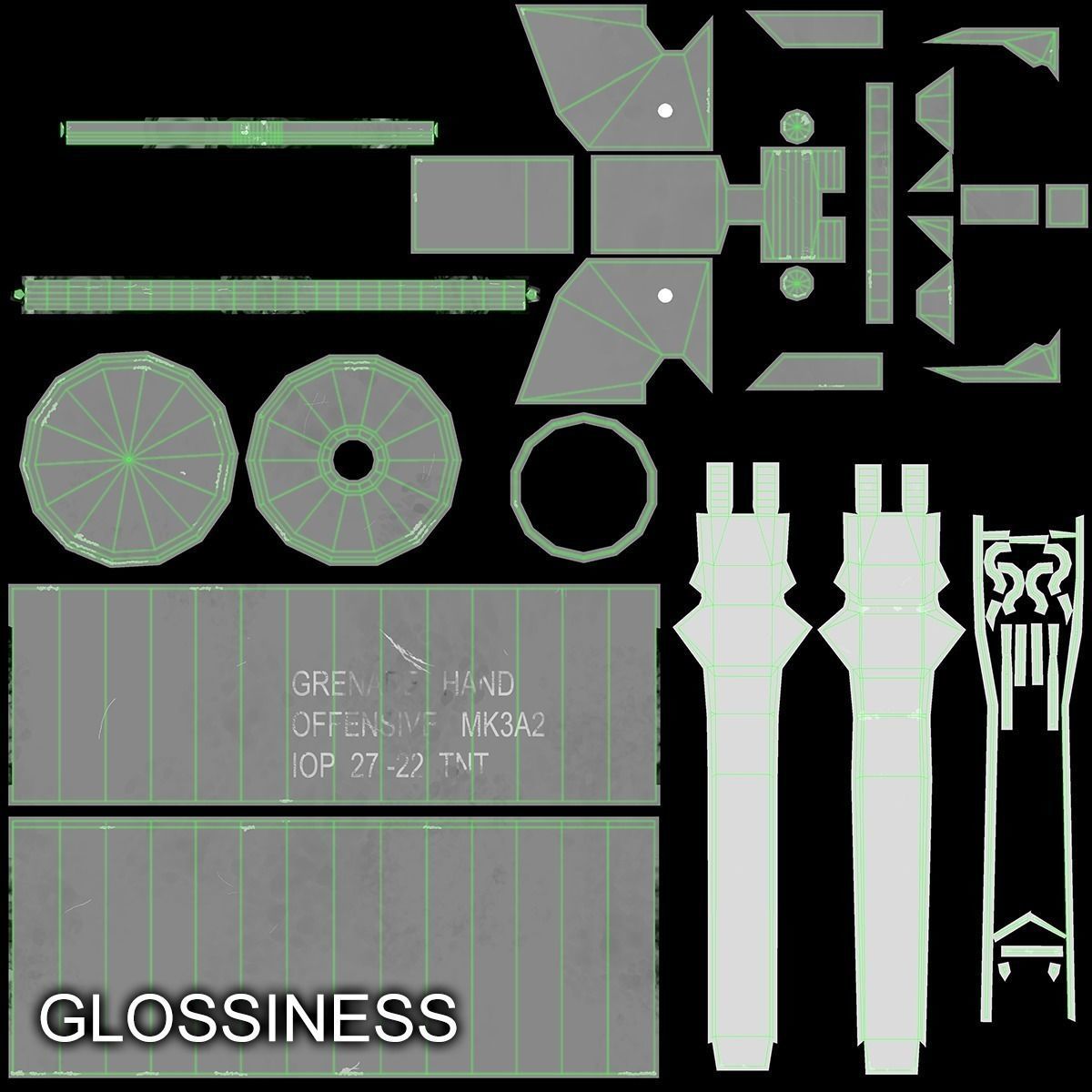 MK3A2 Concussion grenade Low-poly 3D model_23