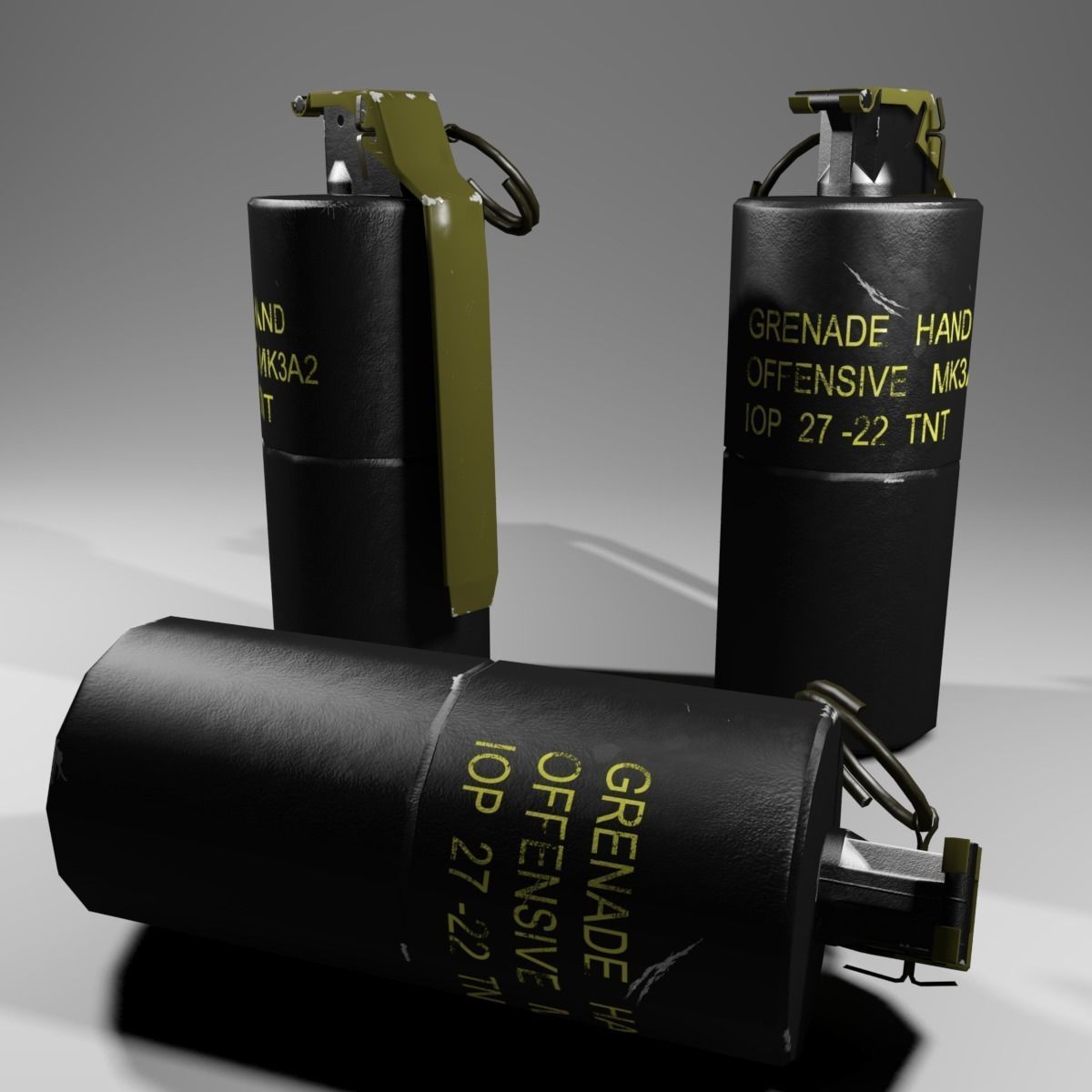 3D model MK3A2 Concussion grenade VR / AR / lowpoly CGTrader