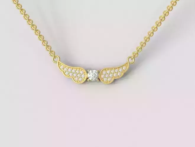 Diamond Wings Necklace