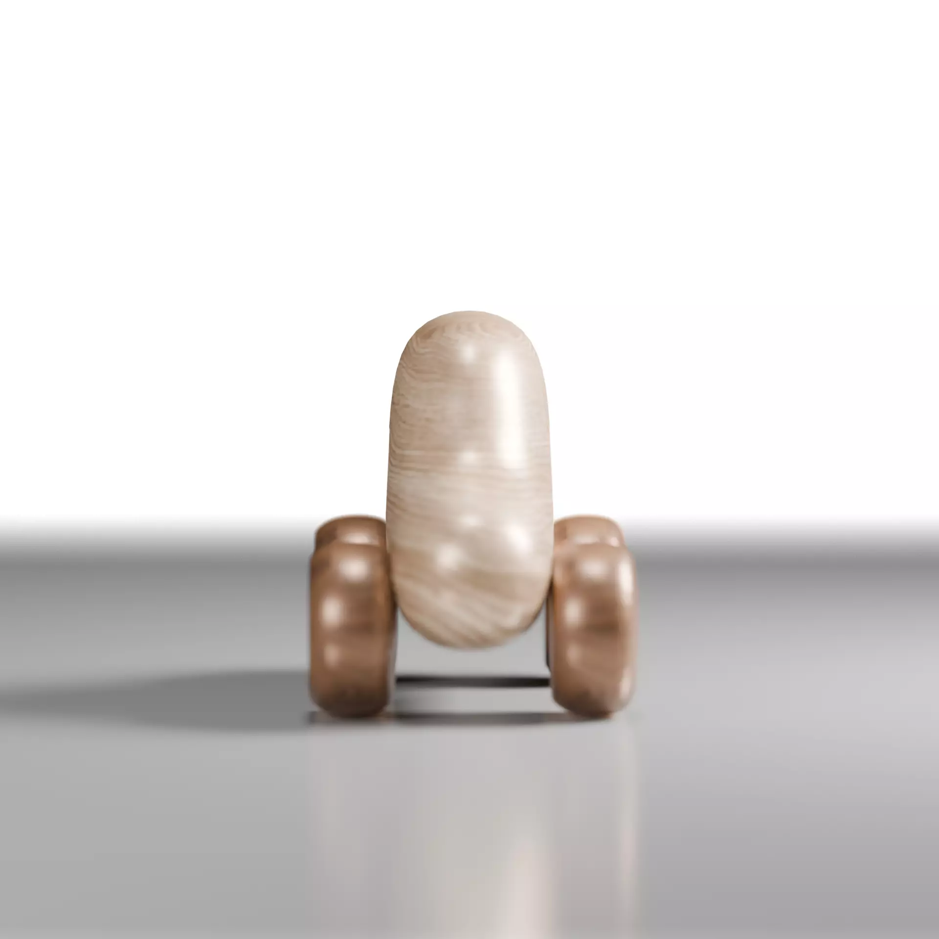 wooden toy car 3D model_5