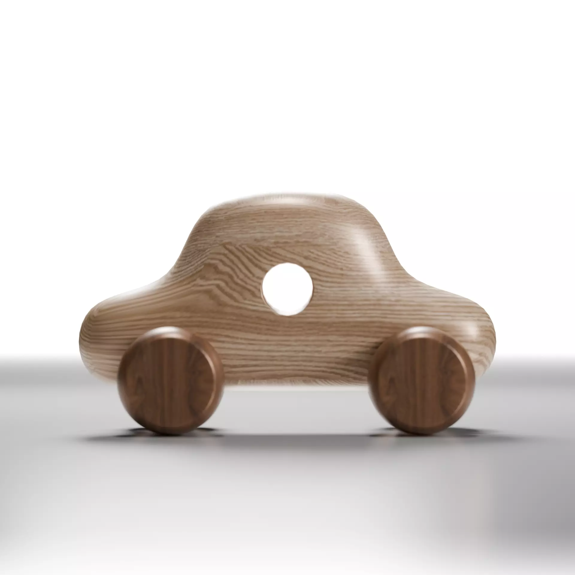 wooden toy car 3D model_0