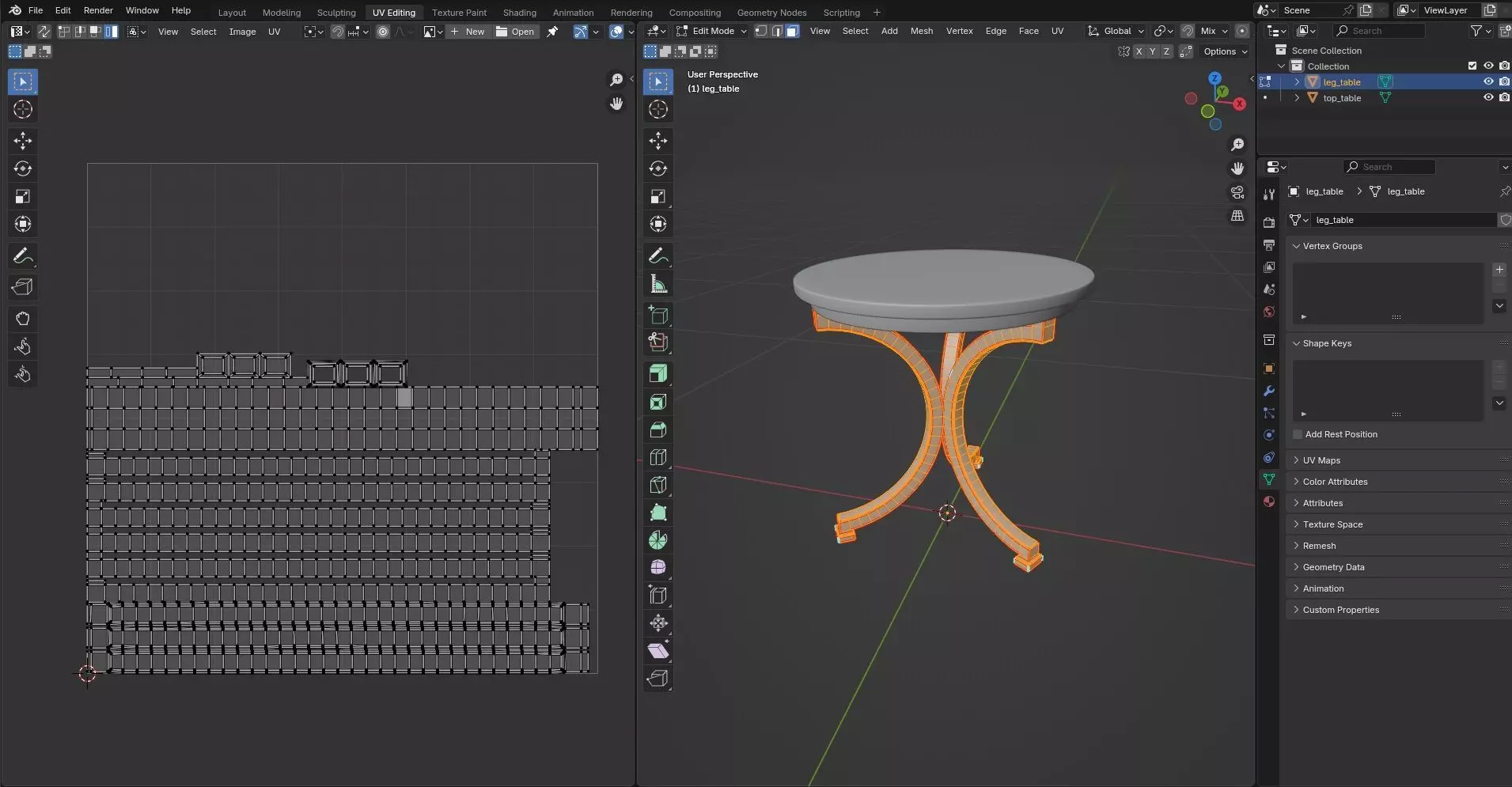 Round Table CG26 3D model_9