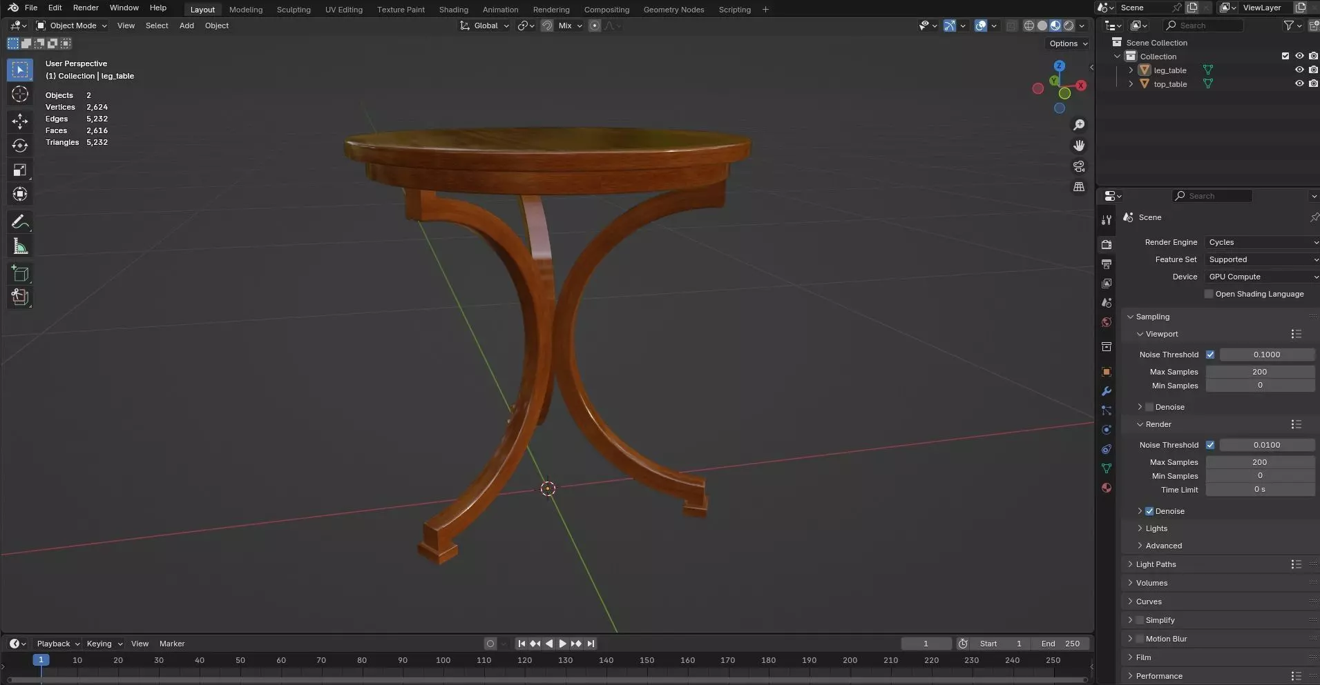 Round Table CG26 3D model_8