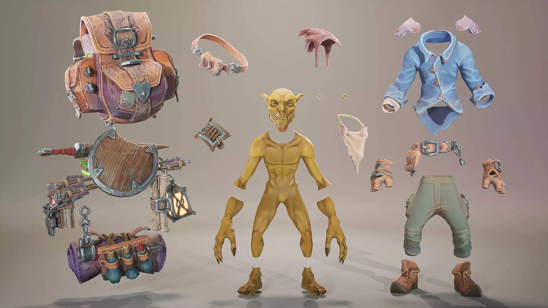 Goblin STY01 Low-poly 3D model_12