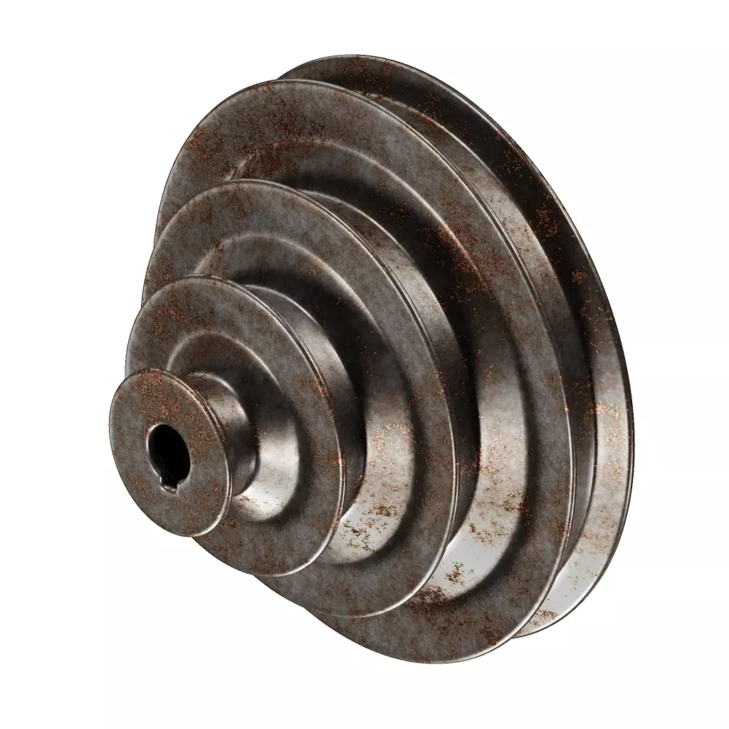 Rusty Cone Pulley 3D model