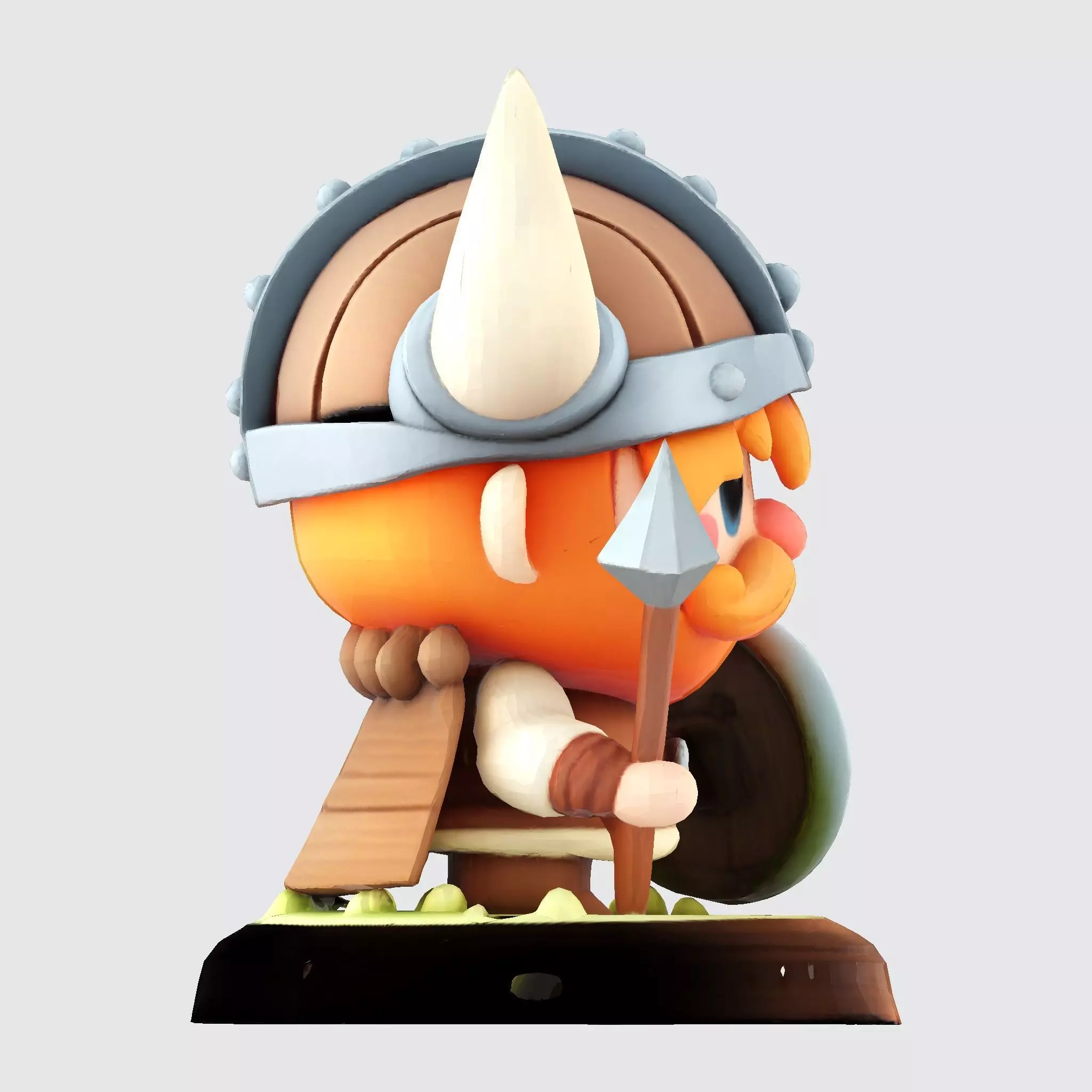 Cute Cartoon Viking Warrior 3D Model - Optimized for 3D Printing 3D print model_10