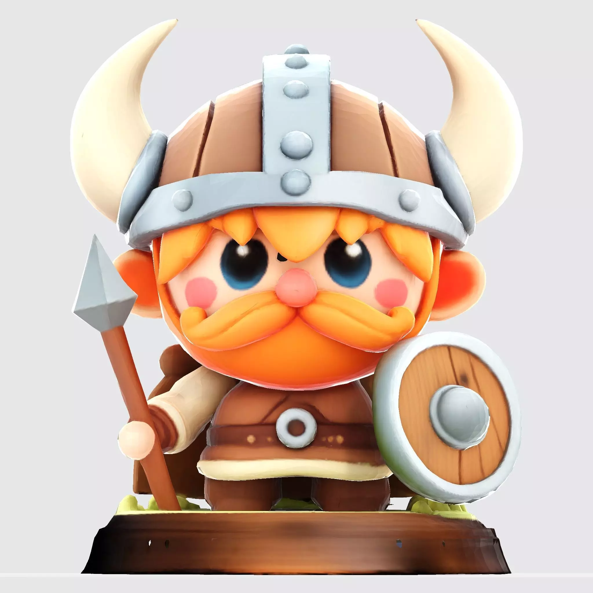 Cute Cartoon Viking Warrior 3D Model - Optimized for 3D Printing 3D print model_7