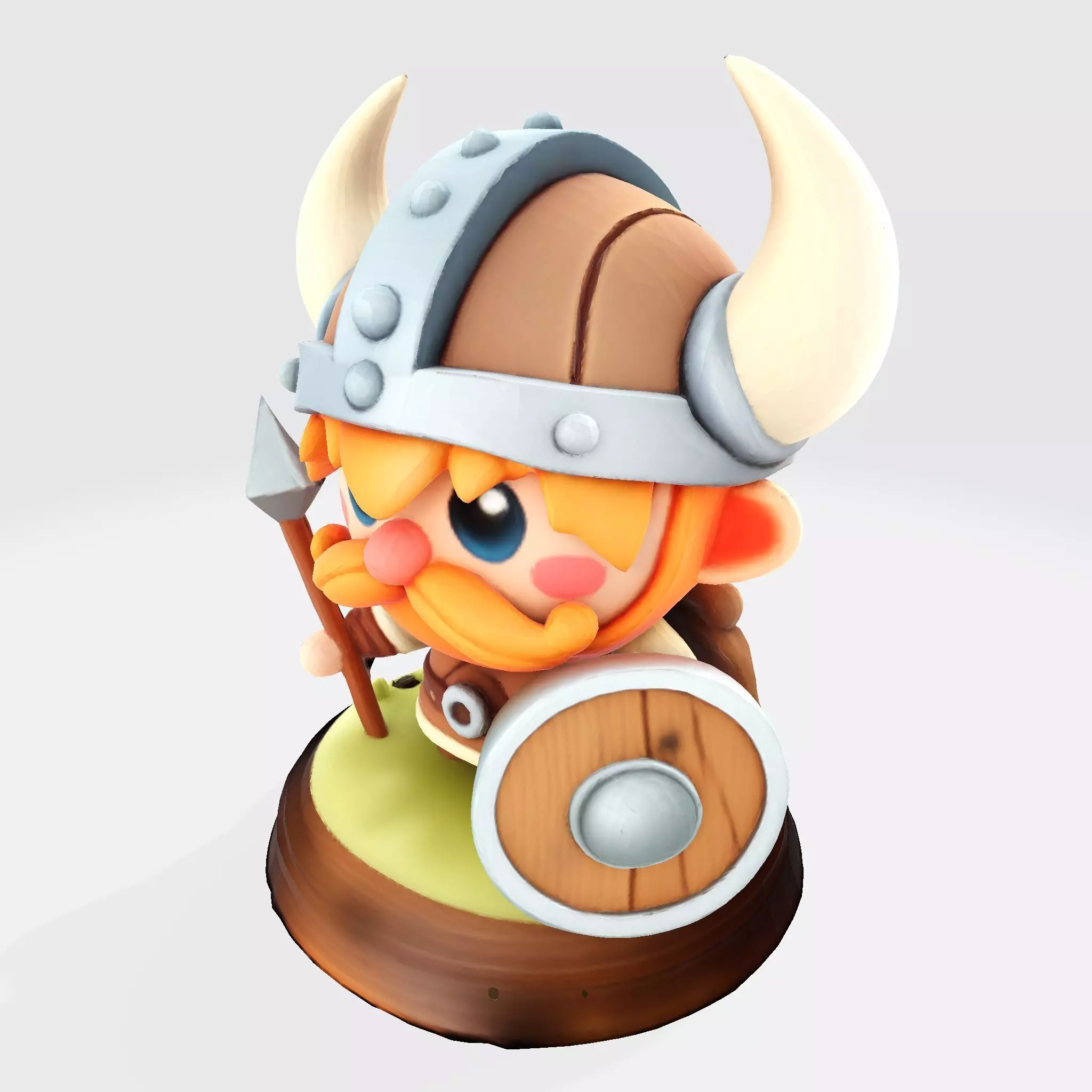Cute Cartoon Viking Warrior 3D Model - Optimized for 3D Printing 3D print model_2