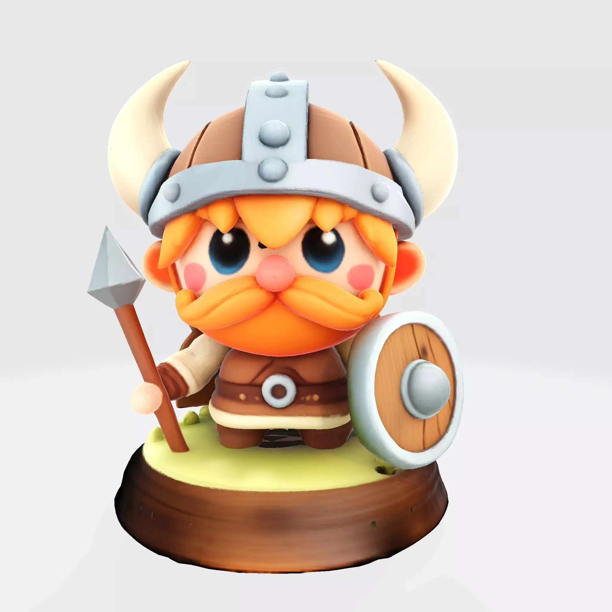 Cute Cartoon Viking Warrior 3D Model - Optimized for 3D Printing 3D print model_4