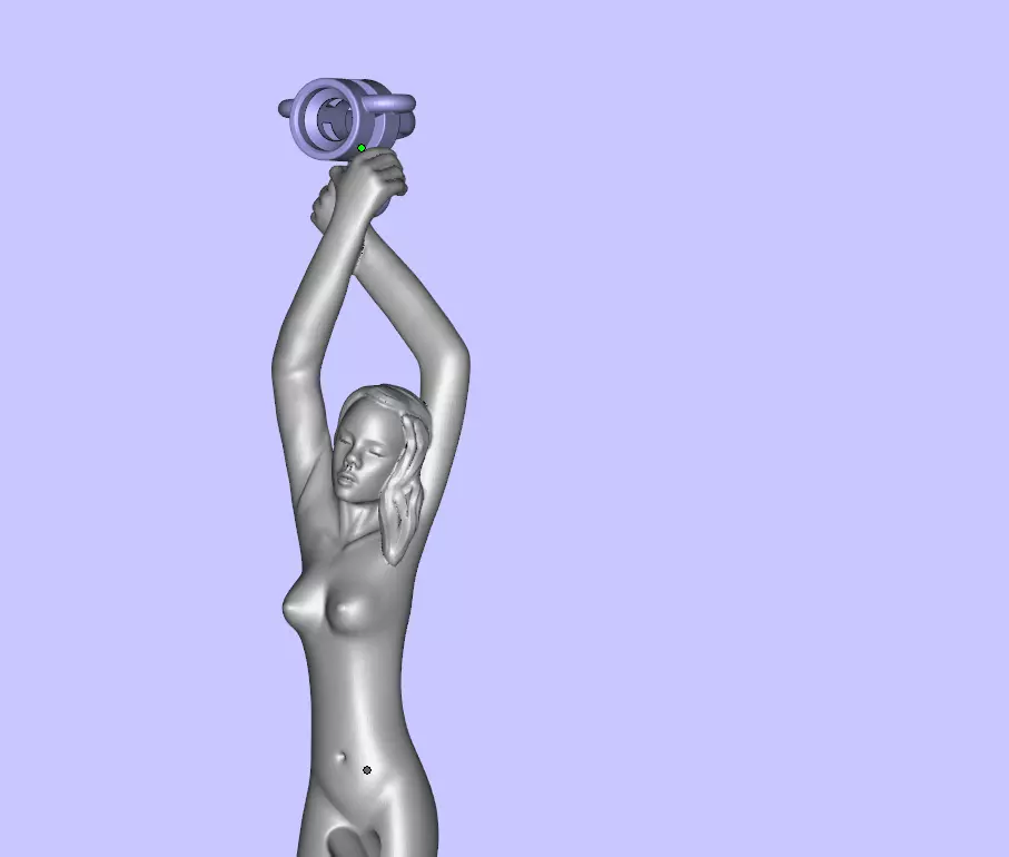 pendent gerl 3D print model_8