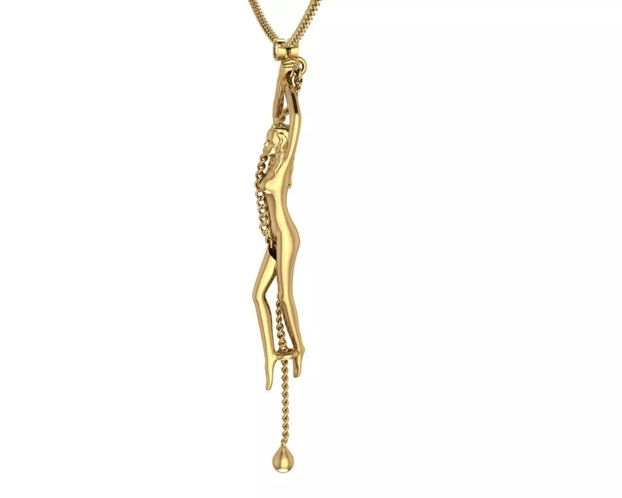 pendent gerl 3D print model_1