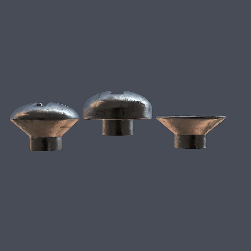 Collection of screws nuts and bolts 3D model_2