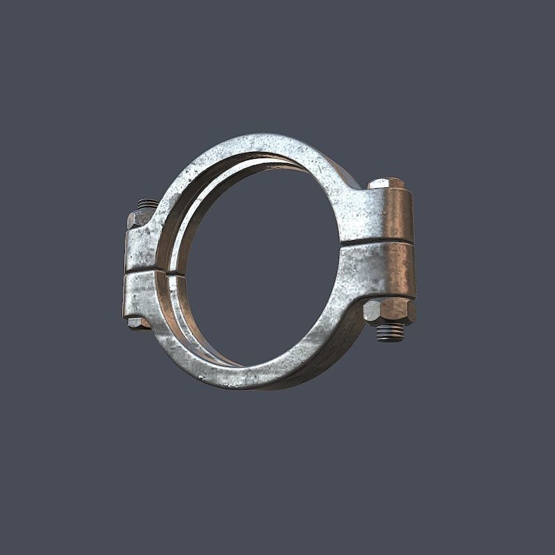 Collection of screws nuts and bolts 3D model_37