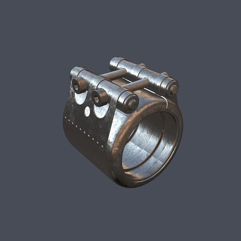 Collection of screws nuts and bolts 3D model_42