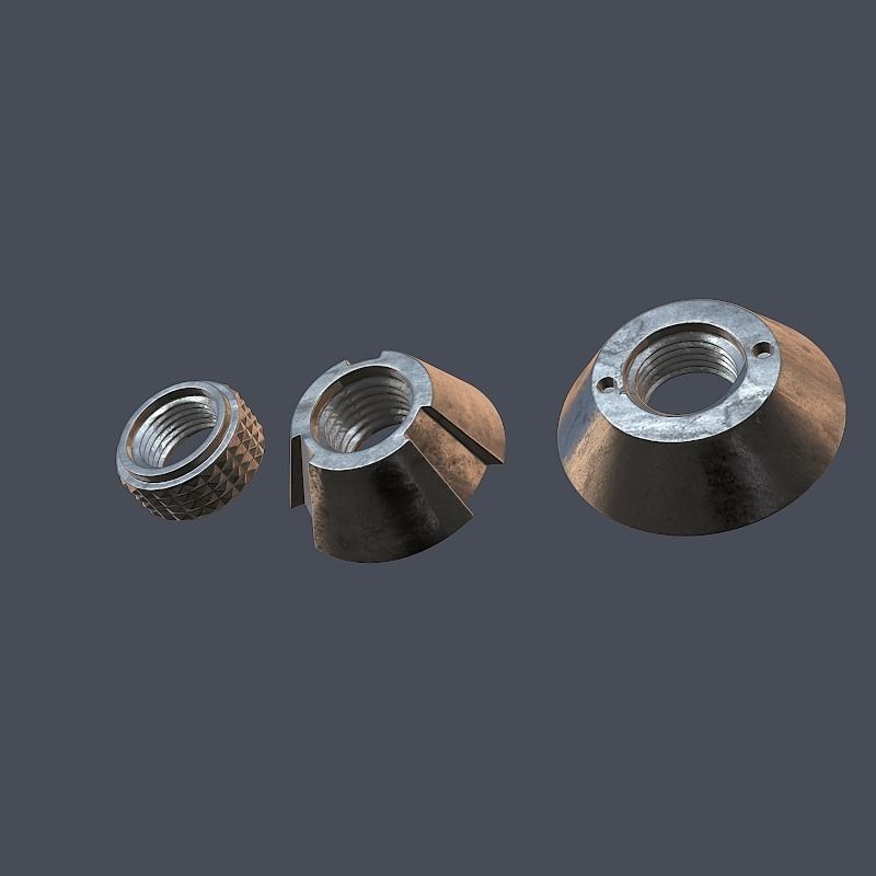 Collection of screws nuts and bolts 3D model_17