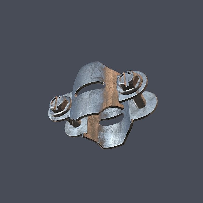 Collection of screws nuts and bolts 3D model_45