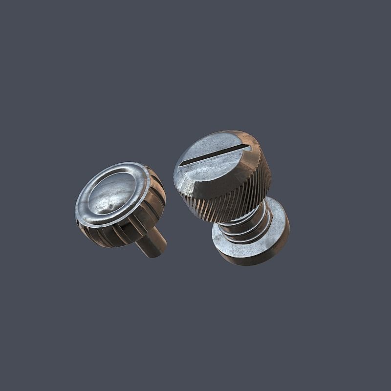 Collection of screws nuts and bolts 3D model_23