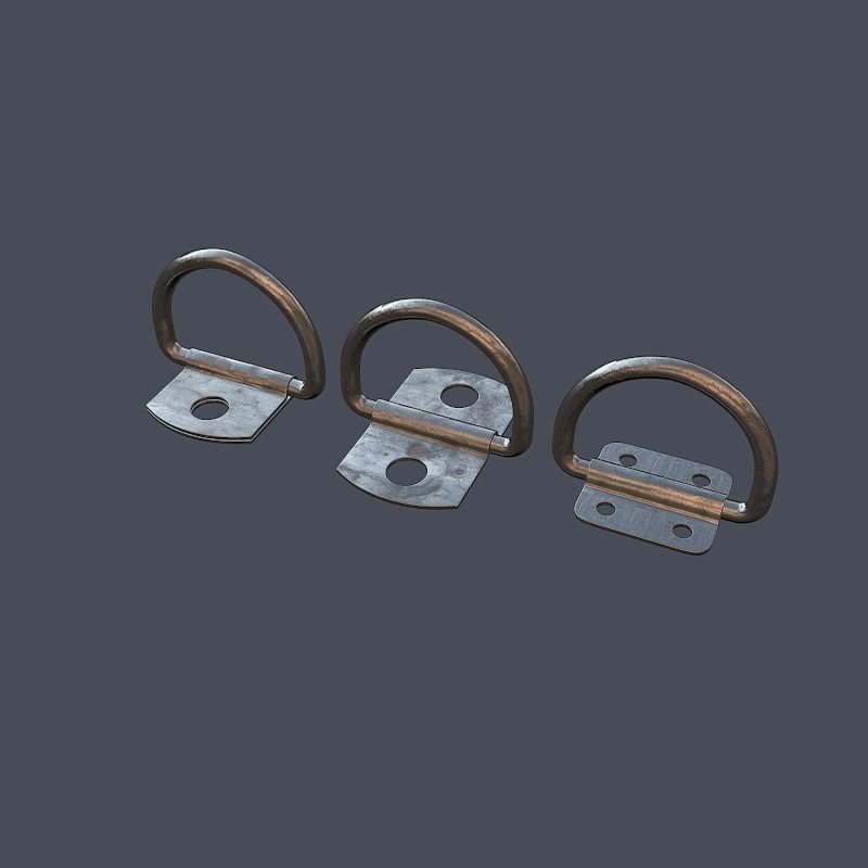 Collection of screws nuts and bolts 3D model_29