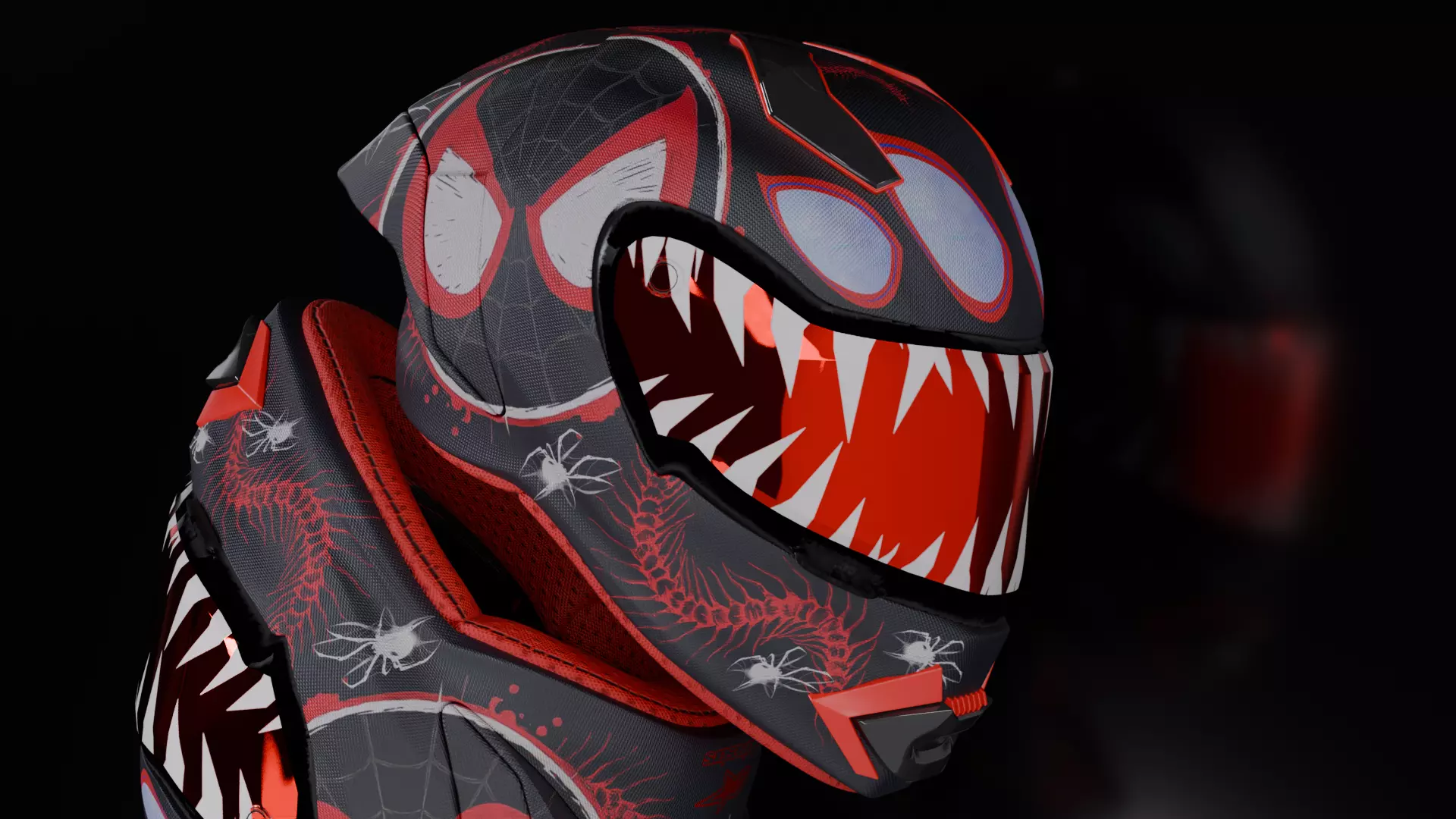 Spider Verse Helmet 3D model_9