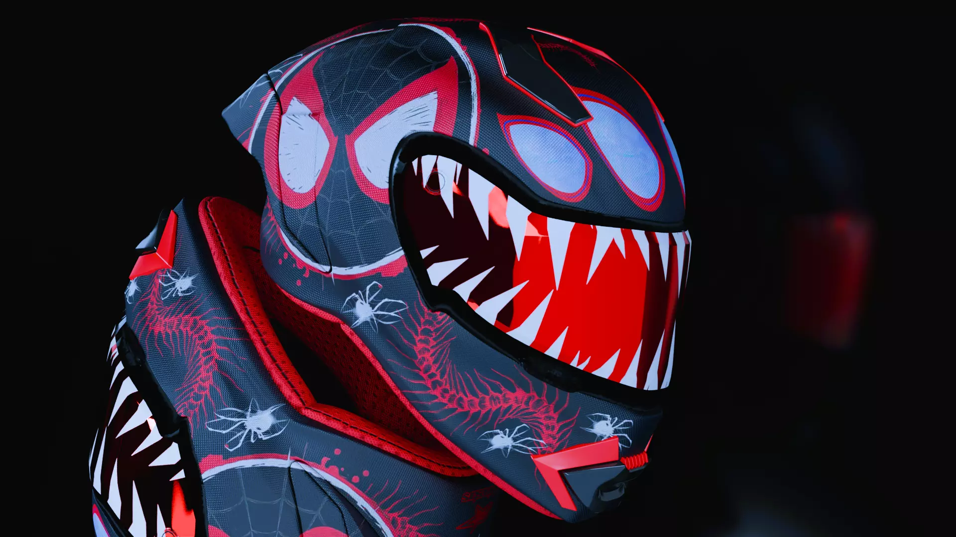 Spider Verse Helmet 3D model_2