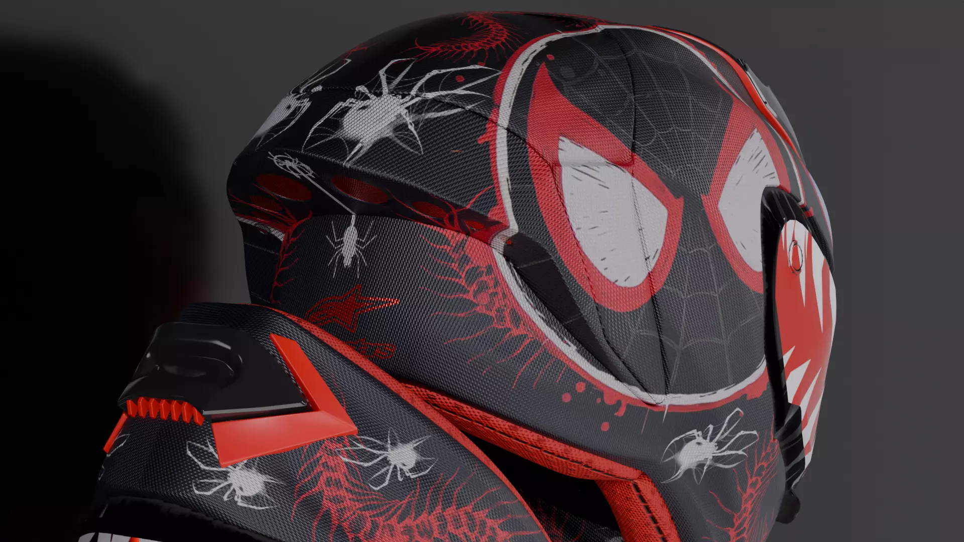 Spider Verse Helmet 3D model_5