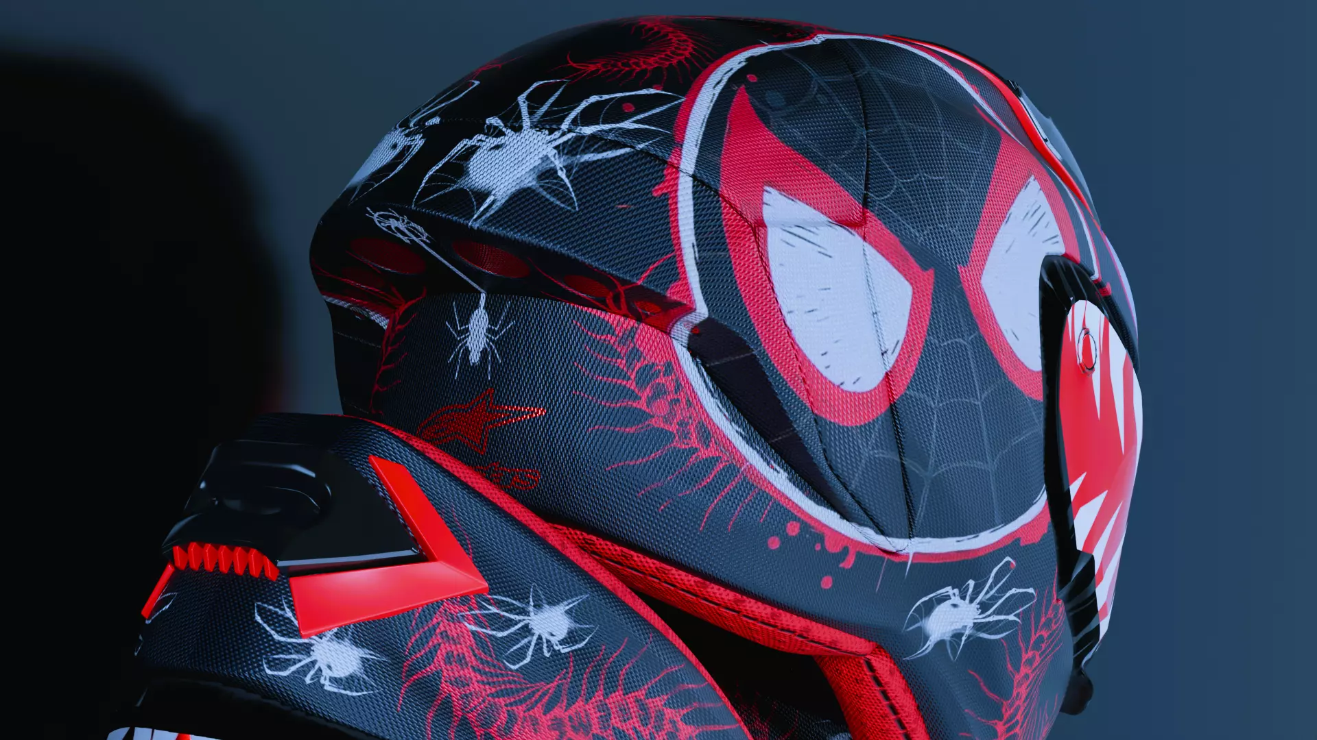 Spider Verse Helmet 3D model_1