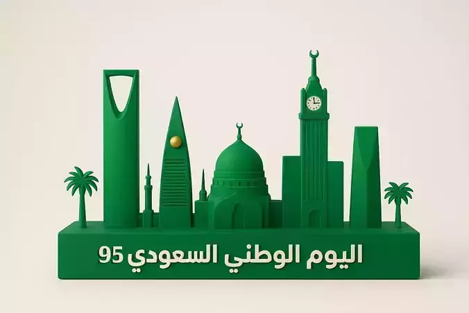 Saudi National Day 3D Model 3D print model