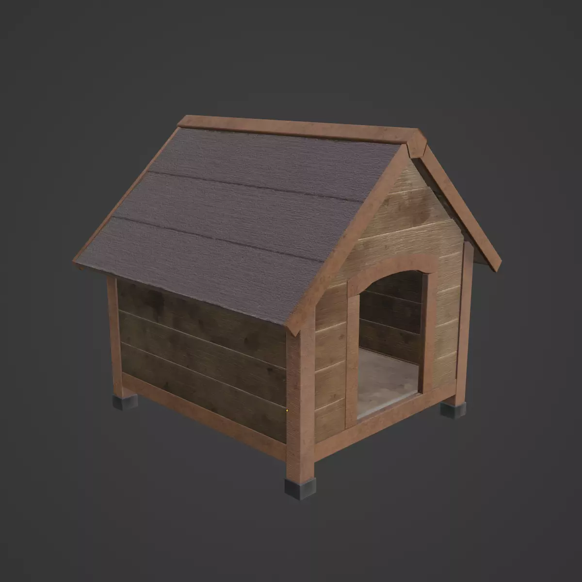 Doghouse 06 Low-poly 3D model_6