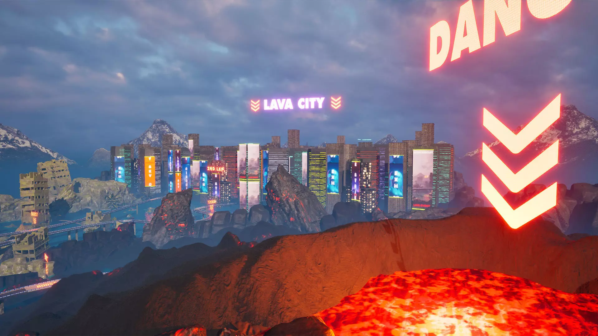 Chrono-Circuit Game Environment Sci-Fi Race Track Low-poly 3D model_11