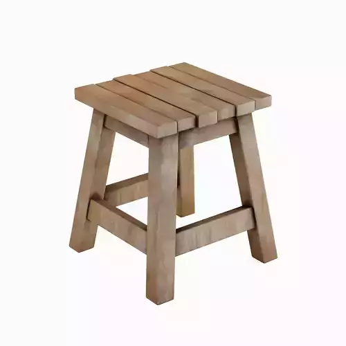 Medieval Wooden Stool 06
