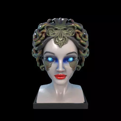 2087  Medusa Gorgon Head 3D Model  magic 3D print model_0