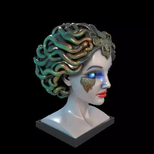 2087  Medusa Gorgon Head 3D Model  magic 3D print model_24