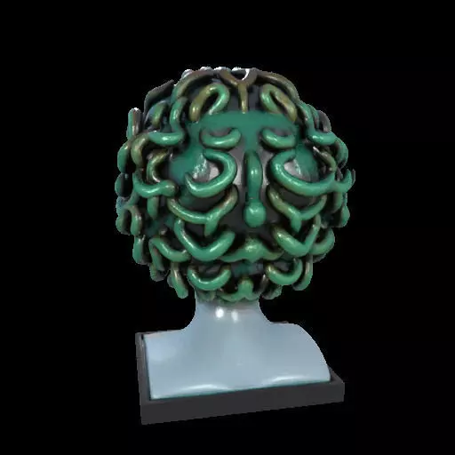 2087  Medusa Gorgon Head 3D Model  magic 3D print model_8