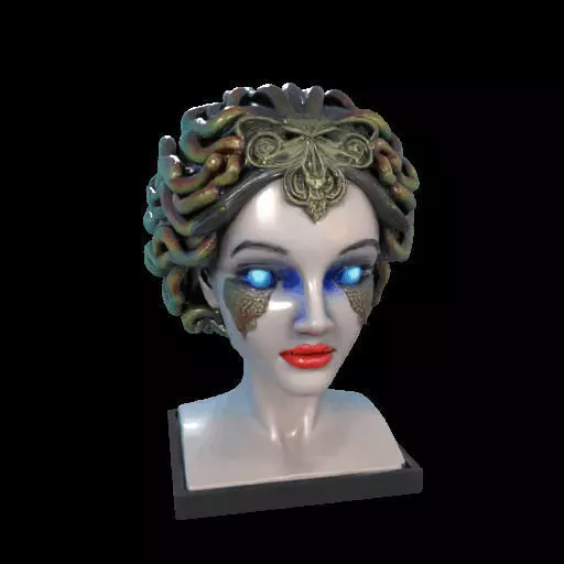 2087  Medusa Gorgon Head 3D Model  magic 3D print model_1
