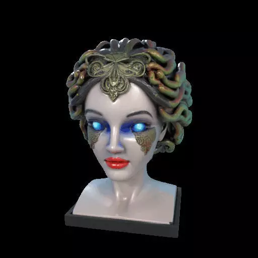 2087  Medusa Gorgon Head 3D Model  magic 3D print model_22