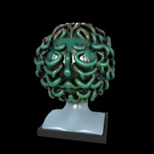 2087  Medusa Gorgon Head 3D Model  magic 3D print model_6