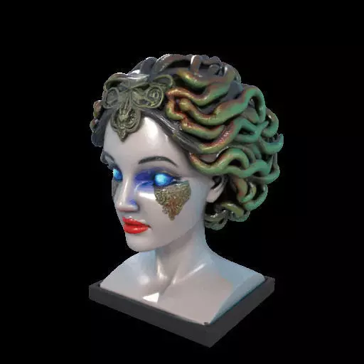 2087  Medusa Gorgon Head 3D Model  magic 3D print model_20