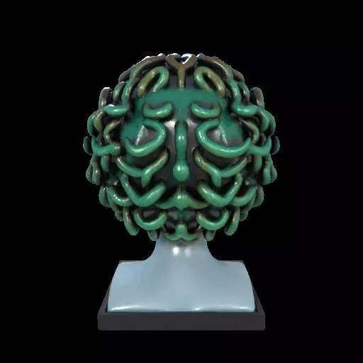 2087  Medusa Gorgon Head 3D Model  magic 3D print model_7