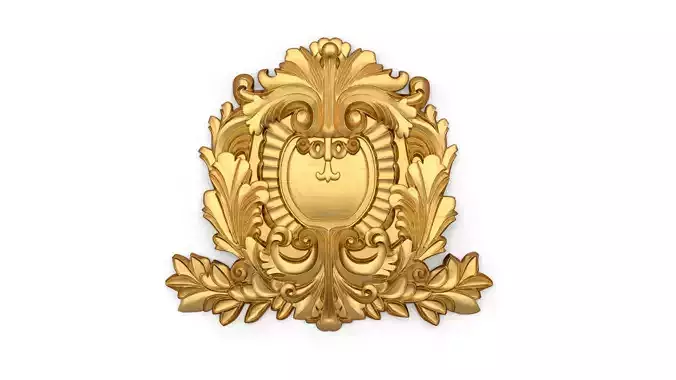 Cartouche classic decorative ornament cnc 3d printing stl 09